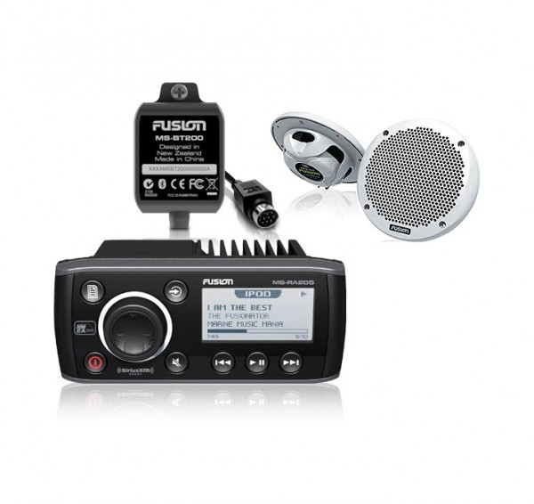 Fusion MS-RA205 Radio + MS-EL602 Lautsprecher + MS-BT200 Bluetooth Adapter Paket