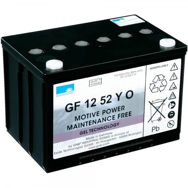 12 V 52 Ah Sonnenschein GNB GF 12052