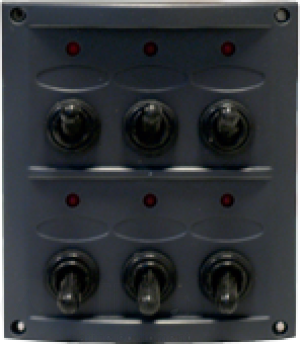SCHALTTAFEL 12V 6-SCHALTER, 15A SICHERUNGEN